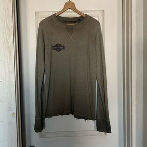 HARLEY-DAVIDSON FRAYED AND STUDDED TOP